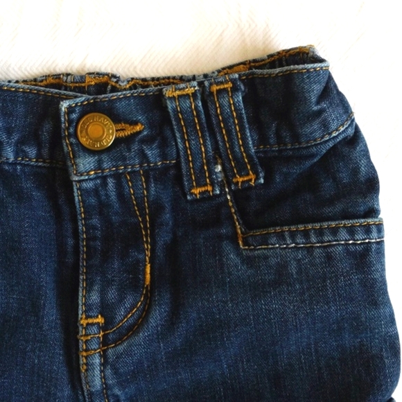 old navy dark wash denim rolled hem shorts 24 months baby girl - Picture 3 of 7